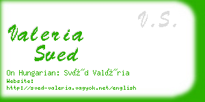 valeria sved business card